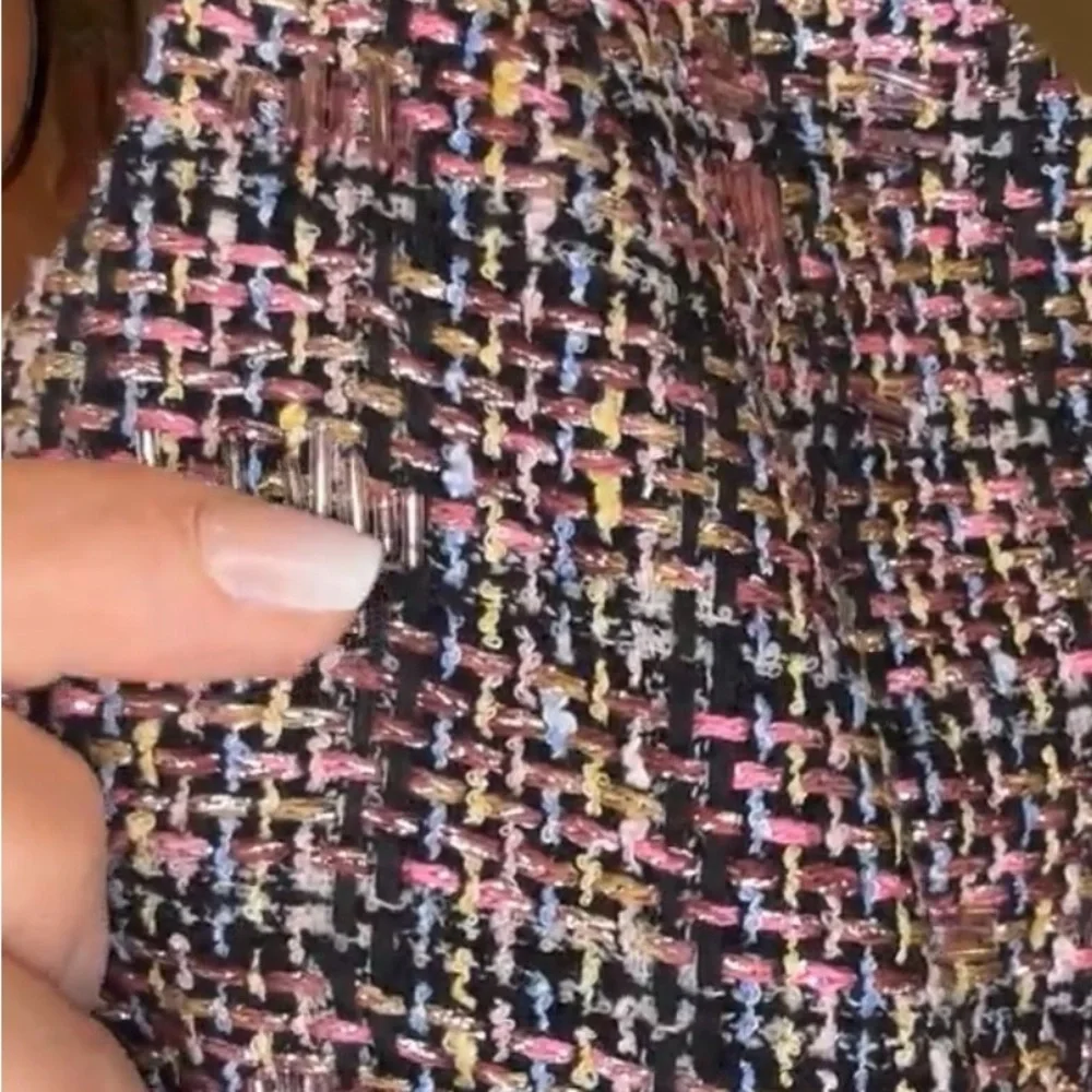 Carmen Marc Valvo Elegant Multicolor Tweed Dress - NWOT Size 14